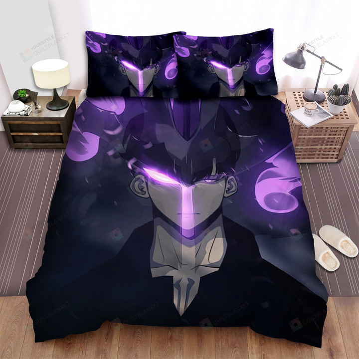 Solo Leveling Sung Jinwoo With The Eye Of The Shadow Monarch Bed Sheets Spread Duvet Cover Bedding Sets