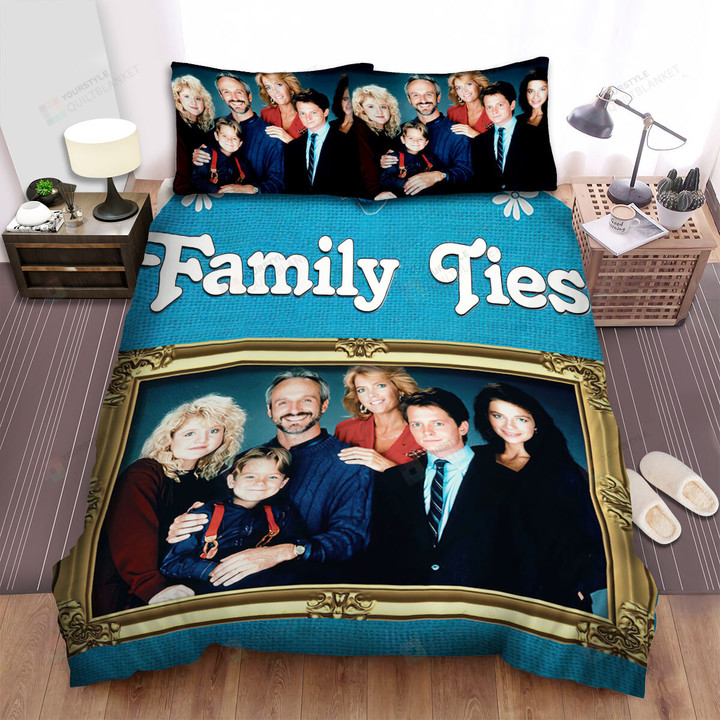 Family Ties (1982–1989) Poster Movie Poster Bed Sheets Spread Comforter Duvet Cover Bedding Sets Ver 1
