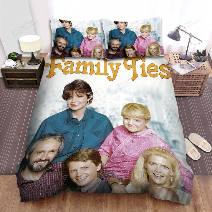 Family Ties (1982–1989) Poster Movie Poster Bed Sheets Spread Comforter Duvet Cover Bedding Sets Ver 5