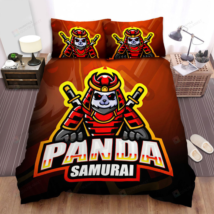 The Wildlife - The Panda Samurai Logo Bed Sheets Spread Duvet Cover Bedding Sets
