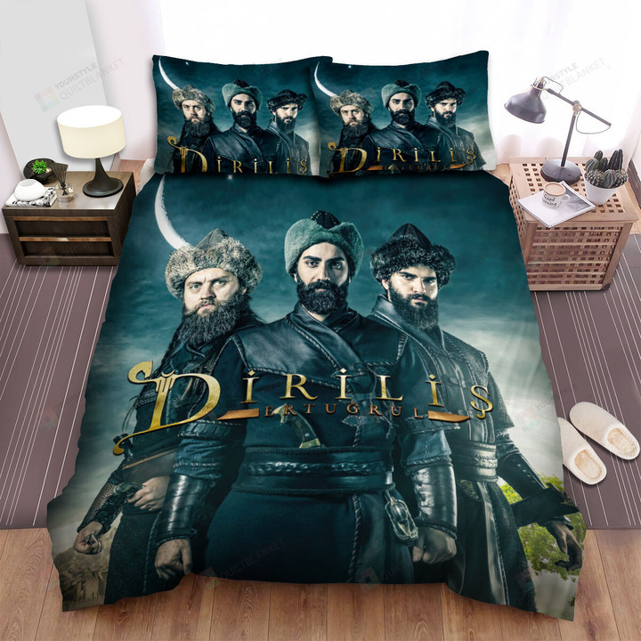 Dirilis: Ertugrul (2014–2019) Three Warriors Movie Poster Bed Sheets Spread Comforter Duvet Cover Bedding Sets