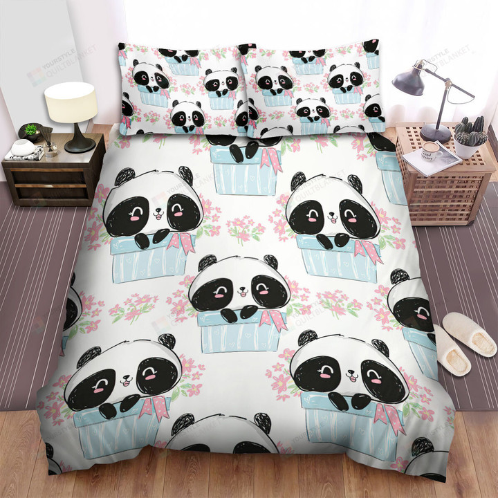 The Wildlife - The Panda Present Seamless Bed Sheets Spread Duvet Cover Bedding Sets