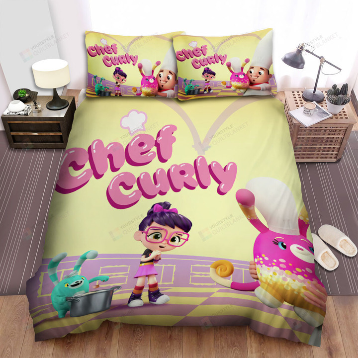 Abby Hatcher Episode Chef Curly Bed Sheets Spread Duvet Cover Bedding Sets