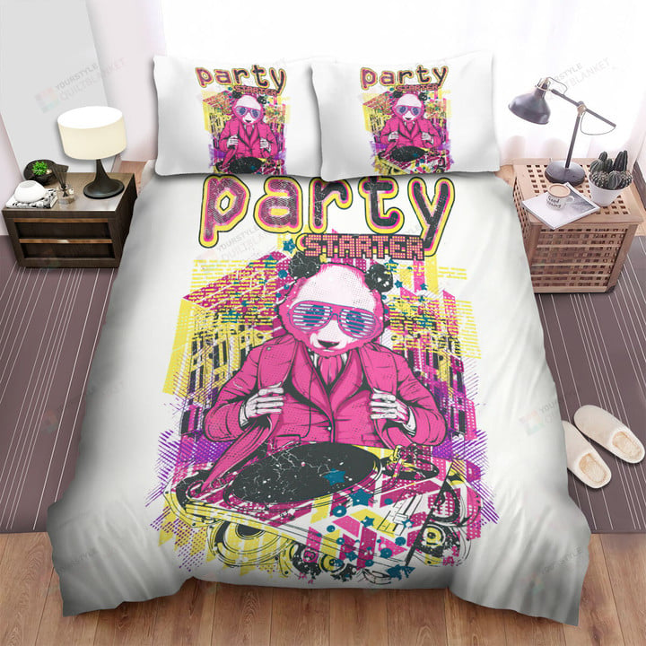 The Wildlife - The Panda Loves Party Bed Sheets Spread Duvet Cover Bedding Sets