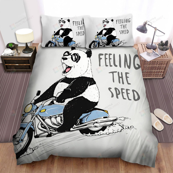 The Wildlife - The Panda Feeling The Speed Bed Sheets Spread Duvet Cover Bedding Sets