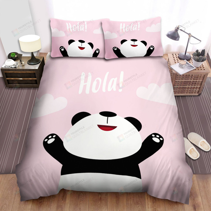 The Wildlife - The Panda Says Hola Bed Sheets Spread Duvet Cover Bedding Sets