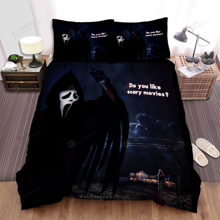 Scream: The Tv Series (2015–2019) Do You Like Scary Movies Movie Poster Bed Sheets Spread Comforter Duvet Cover Bedding Sets