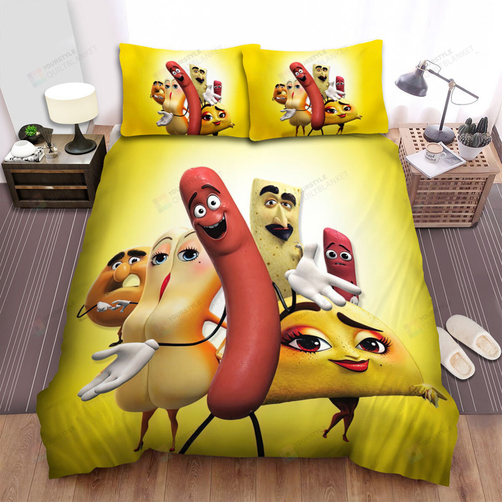 Sausage Party Characters Bed Sheets Spread Comforter Duvet Cover Bedding Sets