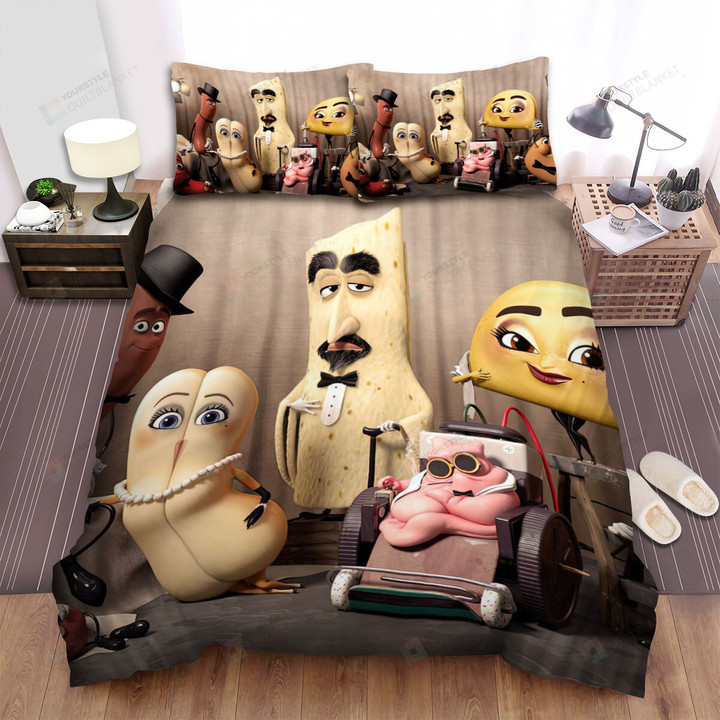 Sausage Party The Cast Bed Sheets Spread Comforter Duvet Cover Bedding Sets