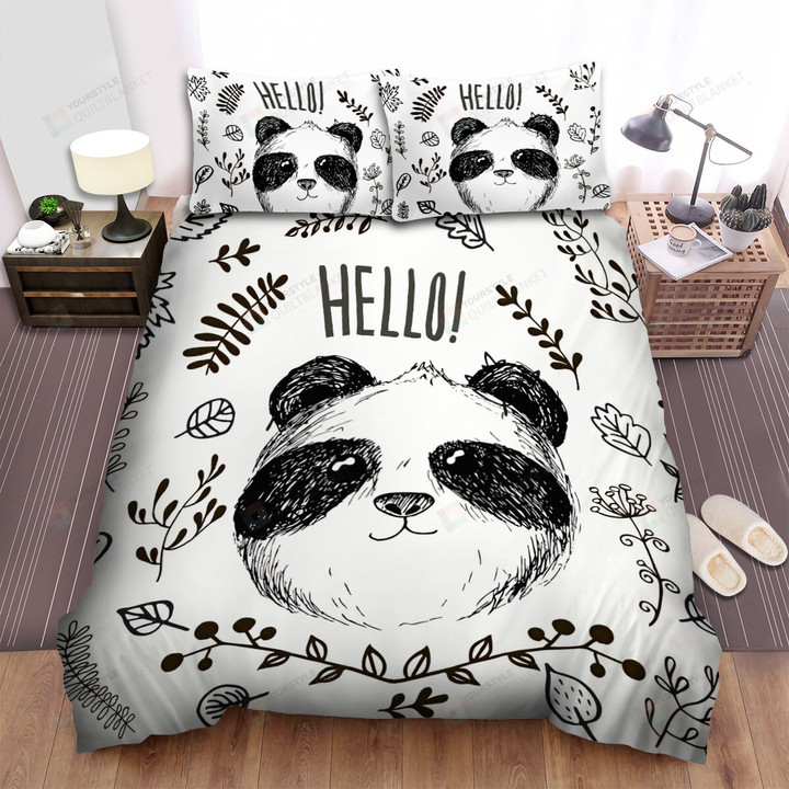 The Wildlife - The Panda Says Hello Bed Sheets Spread Duvet Cover Bedding Sets