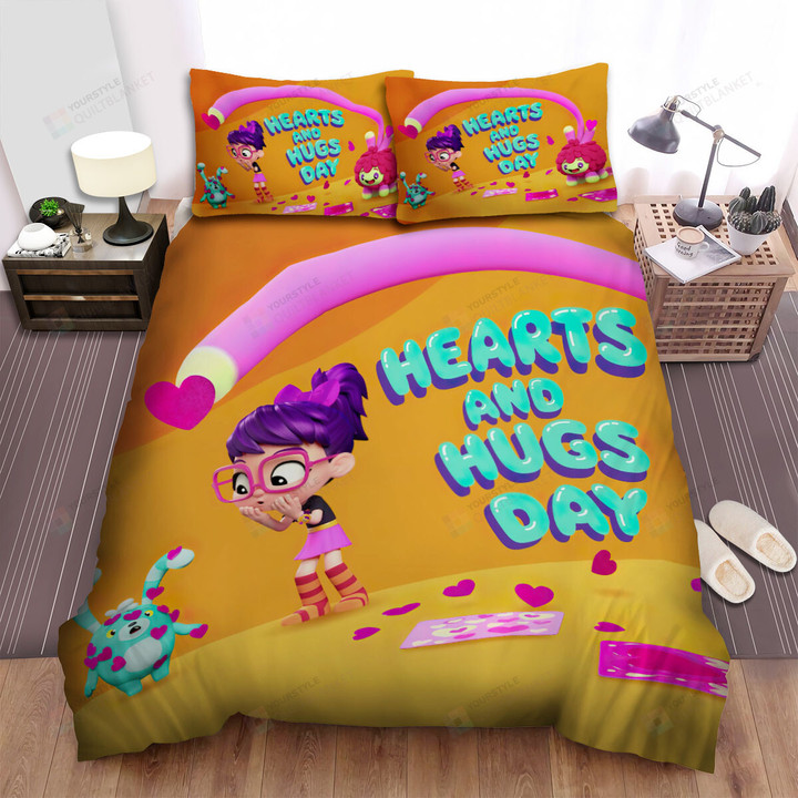 Abby Hatcher Episode Hearts And Hugs Day Bed Sheets Spread Duvet Cover Bedding Sets