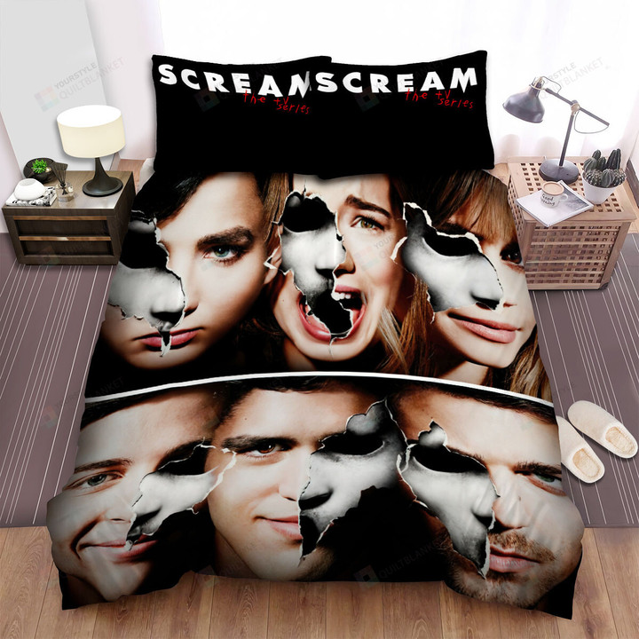 Scream: The Tv Series (2015–2019) Trust Nothing Movie Poster Bed Sheets Spread Comforter Duvet Cover Bedding Sets