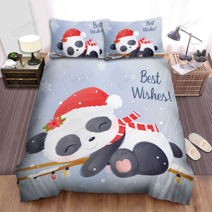 The Wildlife - The Panda In The Winter Bed Sheets Spread Duvet Cover Bedding Sets