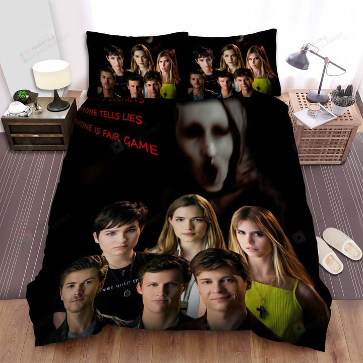 Scream: The Tv Series (2015–2019) Everyone Has Secrets Movie Poster Bed Sheets Spread Comforter Duvet Cover Bedding Sets
