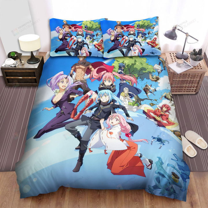 That Time I Got Reincarnated As A Slime (2018) Giant Slime Movie Poster Bed Sheets Spread Comforter Duvet Cover Bedding Sets
