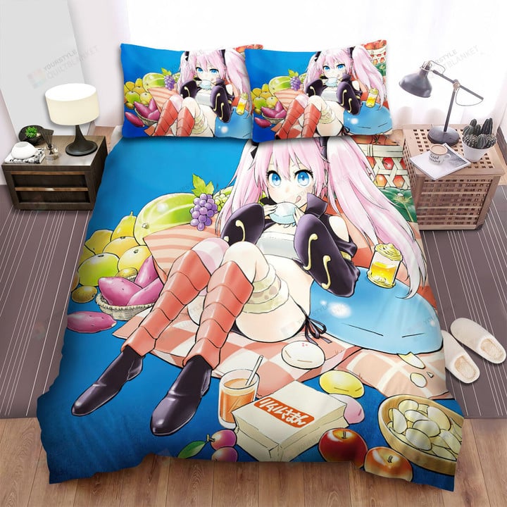 That Time I Got Reincarnated As A Slime (2018) The Slime Diaries 2 Movie Poster Bed Sheets Spread Comforter Duvet Cover Bedding Sets