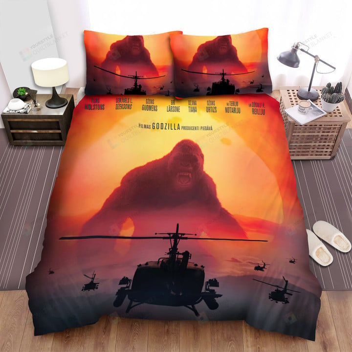 Kong: Skull Island (2017) Movie Poster 2 Bed Sheets Spread Comforter Duvet Cover Bedding Sets