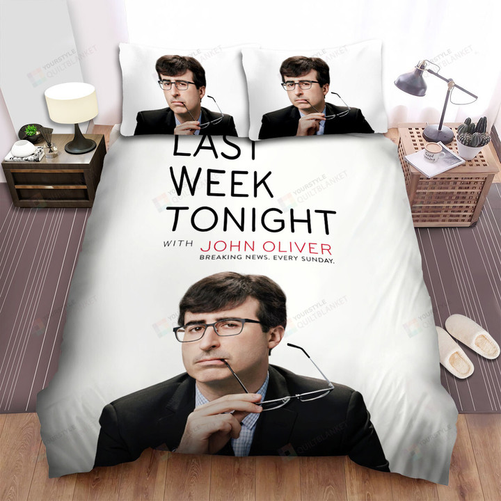 Last Week Tonight With John Oliver (2014) Movie Poster Bed Sheets Spread Comforter Duvet Cover Bedding Sets