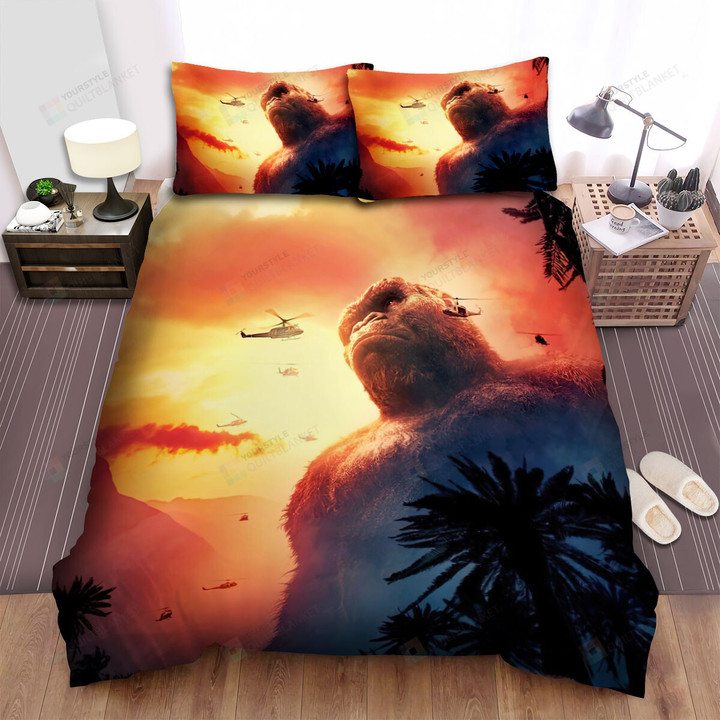Kong: Skull Island (2017) Movie Poster Fanart 5 Bed Sheets Spread Comforter Duvet Cover Bedding Sets