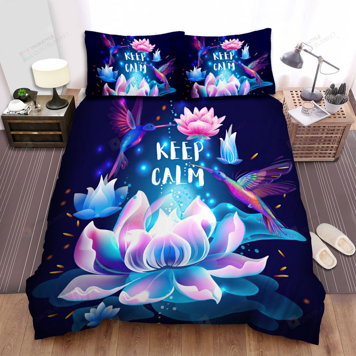 Keep Calm From The Lotus Hummingbird Bed Sheets Spread Duvet Cover Bedding Sets