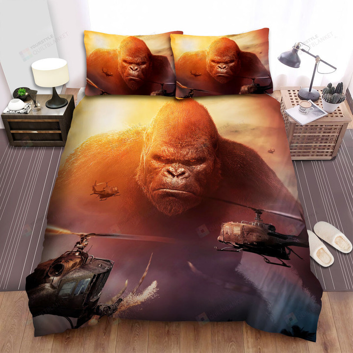 Kong: Skull Island (2017) Movie Poster 3 Bed Sheets Spread Comforter Duvet Cover Bedding Sets
