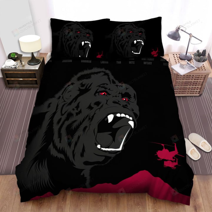 Kong: Skull Island (2017) Movie Digital Art 3 Bed Sheets Spread Comforter Duvet Cover Bedding Sets