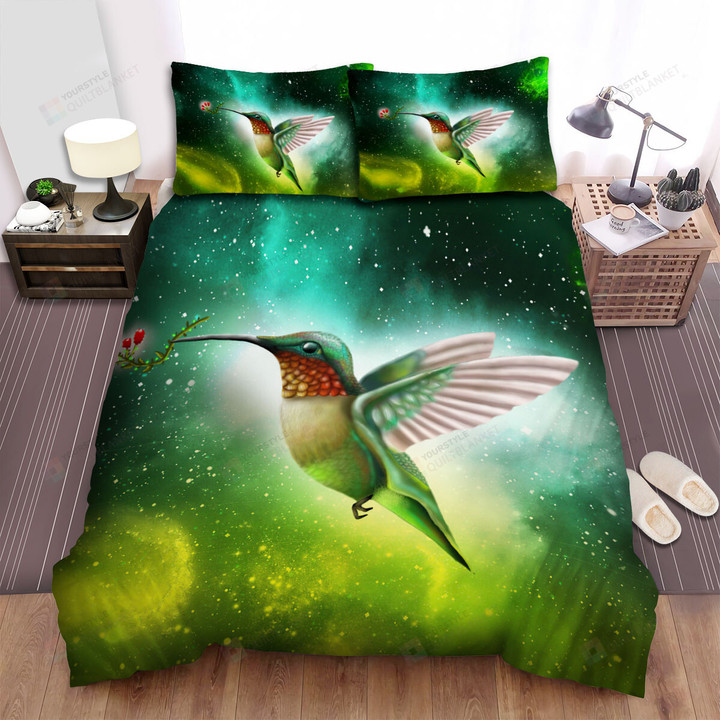 The Wildlife - The Hummingbird Bringing The Life Bed Sheets Spread Duvet Cover Bedding Sets