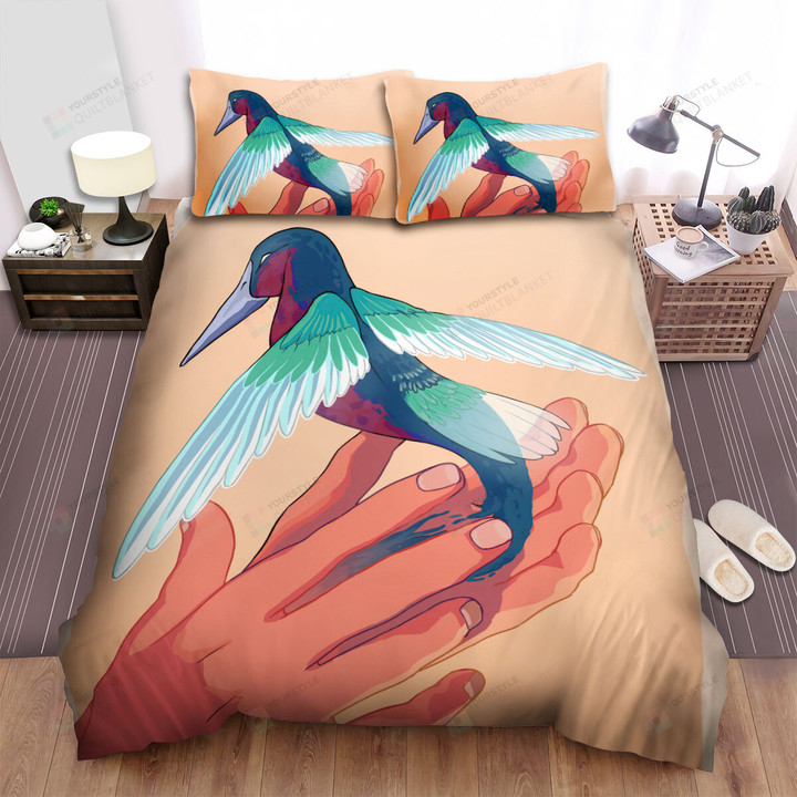 The Wildlife - Catching The Hummingbird Art Bed Sheets Spread Duvet Cover Bedding Sets