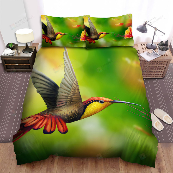 The Wildlife - The Hummingbird Finding Food Bed Sheets Spread Duvet Cover Bedding Sets