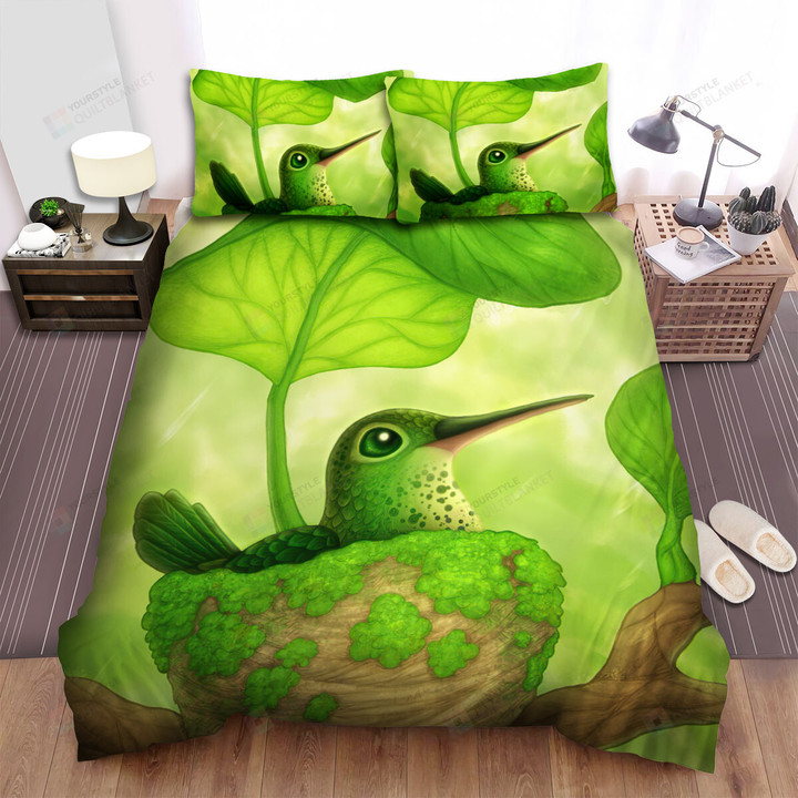 The Wildlife - The Hummingbird In The Green Nest Bed Sheets Spread Duvet Cover Bedding Sets
