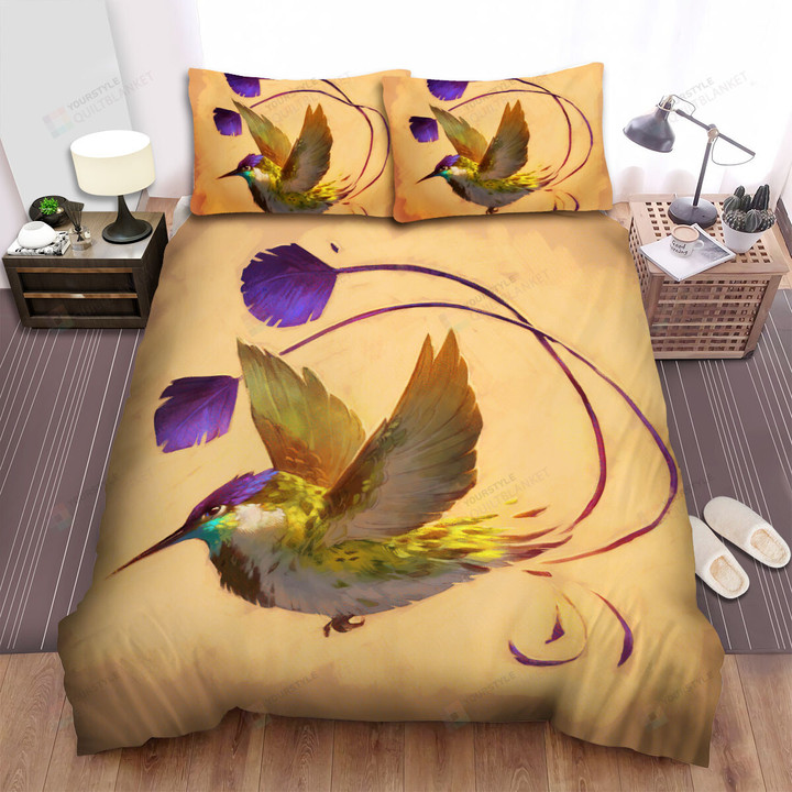 The Wildlife - The Long Tails Hummingbird Flying Bed Sheets Spread Duvet Cover Bedding Sets