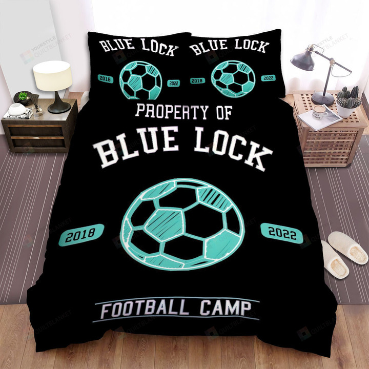 Blue Lock Football Camp Logo Bed Sheets Spread Duvet Cover Bedding Sets