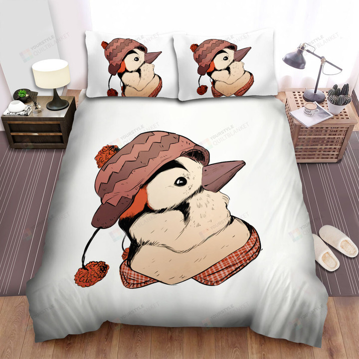 The Wild Animal - The Woodpecker In A Cozy Hat Bed Sheets Spread Duvet Cover Bedding Sets
