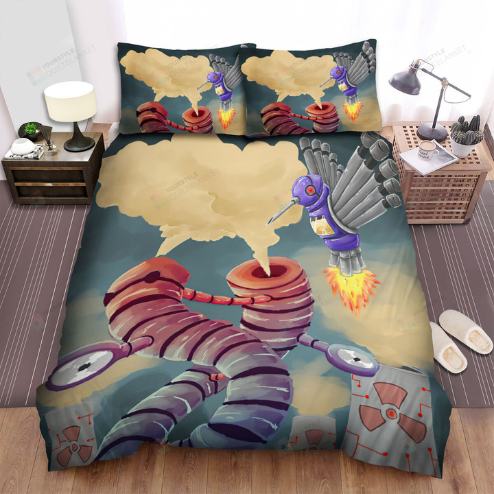 The Wildlife - The Hummingbird In The Nuclear Field Bed Sheets Spread Duvet Cover Bedding Sets
