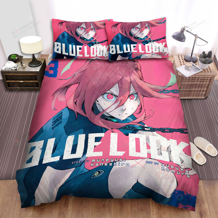 Blue Lock Hyoma Chigiri On Volume 3 Art Cover Bed Sheets Spread Duvet Cover Bedding Sets