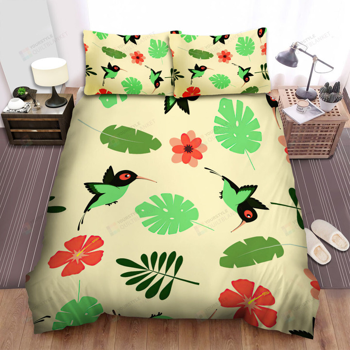 The Hummingbird And Plants Bed Sheets Spread Duvet Cover Bedding Sets