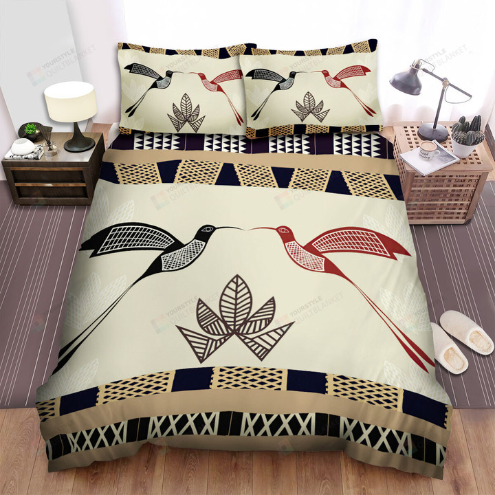 The Hummingbird Fabric Illustration Bed Sheets Spread Duvet Cover Bedding Sets