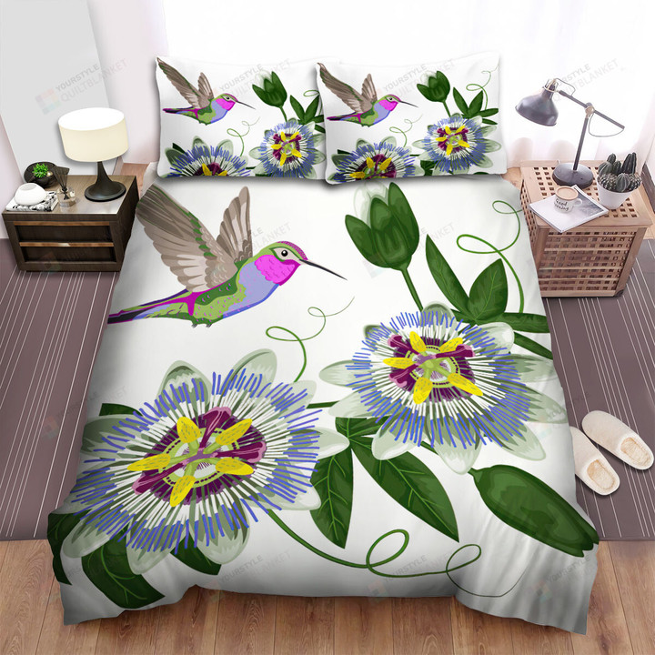The Hummingbird And Strange Flowers Bed Sheets Spread Duvet Cover Bedding Sets