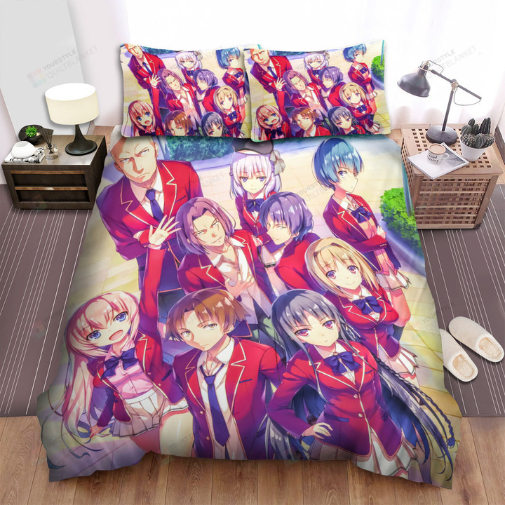Classroom Of The Elite Main Characters Poster Bed Sheets Spread Duvet Cover Bedding Sets