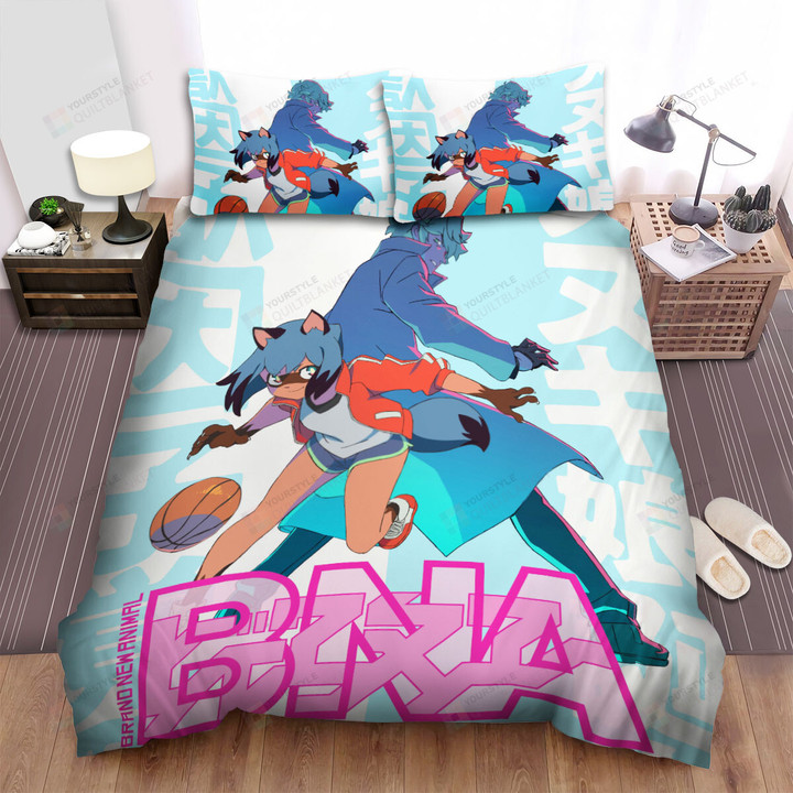 Bna: Brand New Animal Shirou & Michiru Original Poster Bed Sheets Spread Duvet Cover Bedding Sets