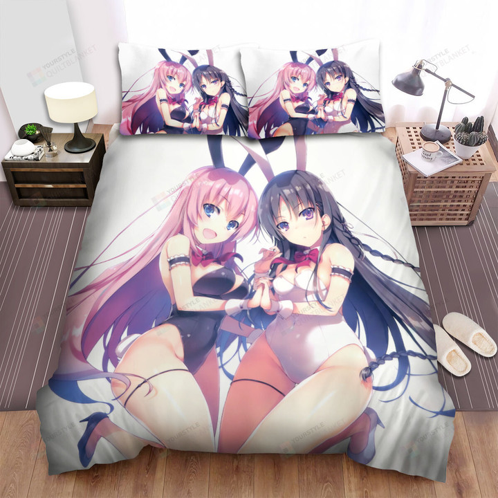 Classroom Of The Elite Suzune & Honami In Bunny Costumes Bed Sheets Spread Duvet Cover Bedding Sets