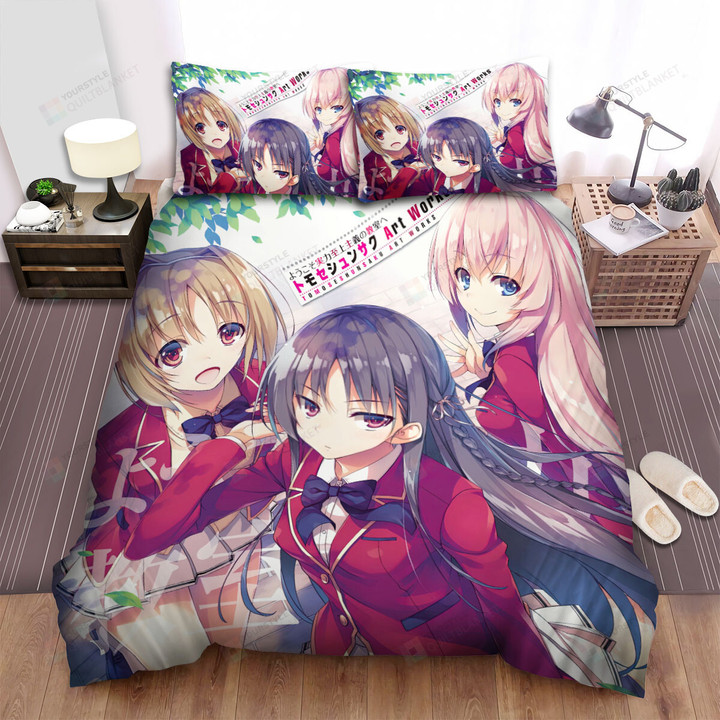 Classroom Of The Elite Suzune With Kikyou & Honami Bed Sheets Spread Duvet Cover Bedding Sets