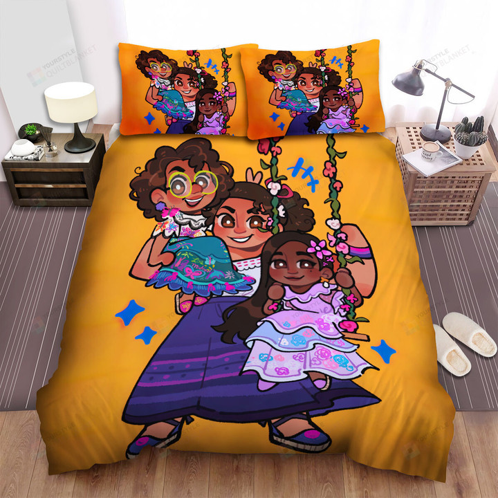 Encanto The Madrigal Sisters Chibi Artwork Bed Sheets Spread Duvet Cover Bedding Sets