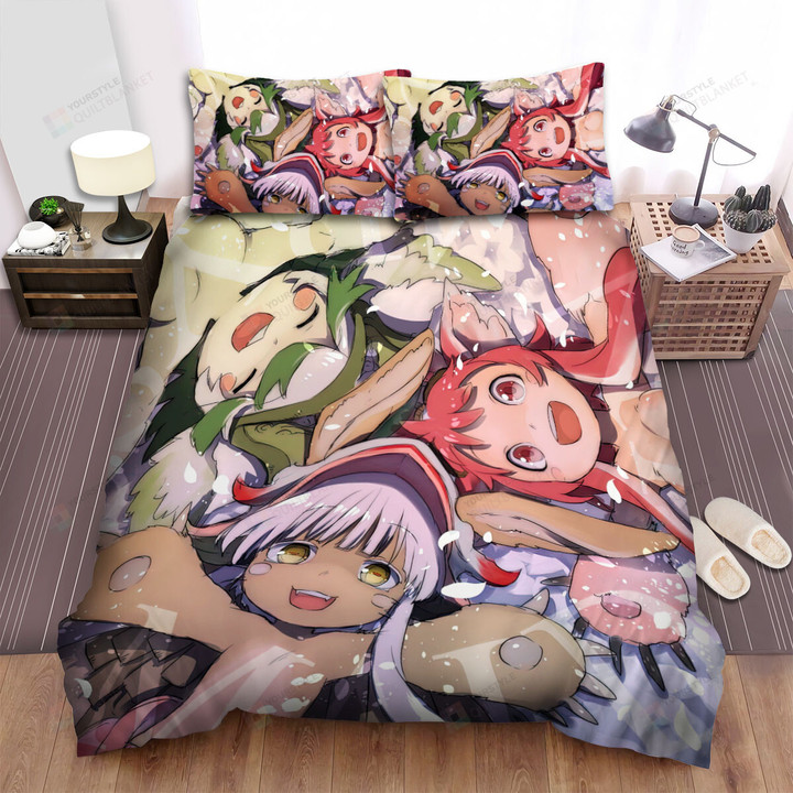 Made In Abyss Nanachi With Mitty & Prushka Bed Sheets Spread Duvet Cover Bedding Sets