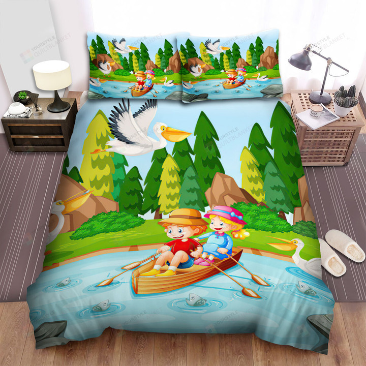 Among The Pelicans Art Bed Sheets Spread Duvet Cover Bedding Sets