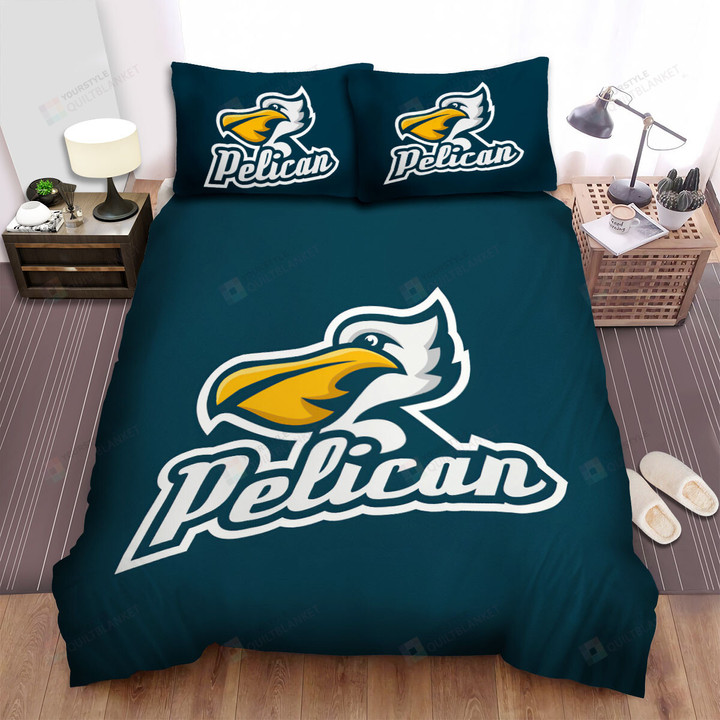 The Pelican Logo Art Bed Sheets Spread Duvet Cover Bedding Sets