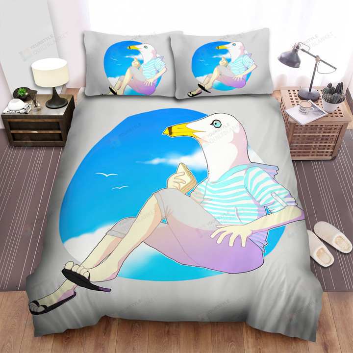 The Wildlife - The Seagull Enjoying The Sandwich Bed Sheets Spread Duvet Cover Bedding Sets