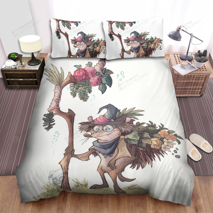 The Small Animal - A Hedgehog Magician Girl Bed Sheets Spread Duvet Cover Bedding Sets