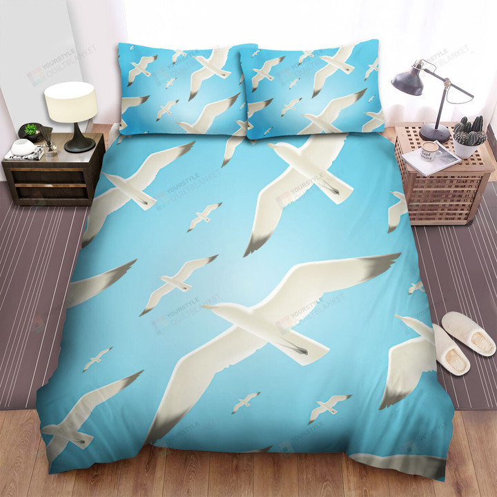 The Sky Full Of The Seagulls Bed Sheets Spread Duvet Cover Bedding Sets