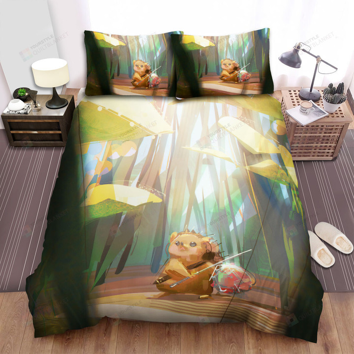 The Small Animal - A Hedgehog Knight Travelling Bed Sheets Spread Duvet Cover Bedding Sets